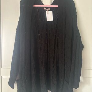 Black Cable Knit Sweater